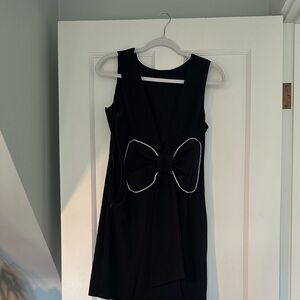 Lena Elegant Black Mini Dress NWt